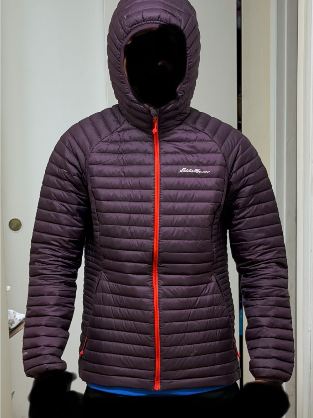 Eddie Bauer MicroTherm StormDown Hooded Jacket II Women’s M Purple